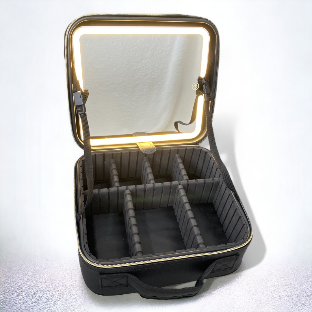 Travel Makeup Case with LED Mirror