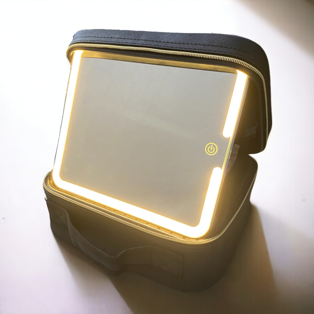 Travel Makeup Case with LED Mirror