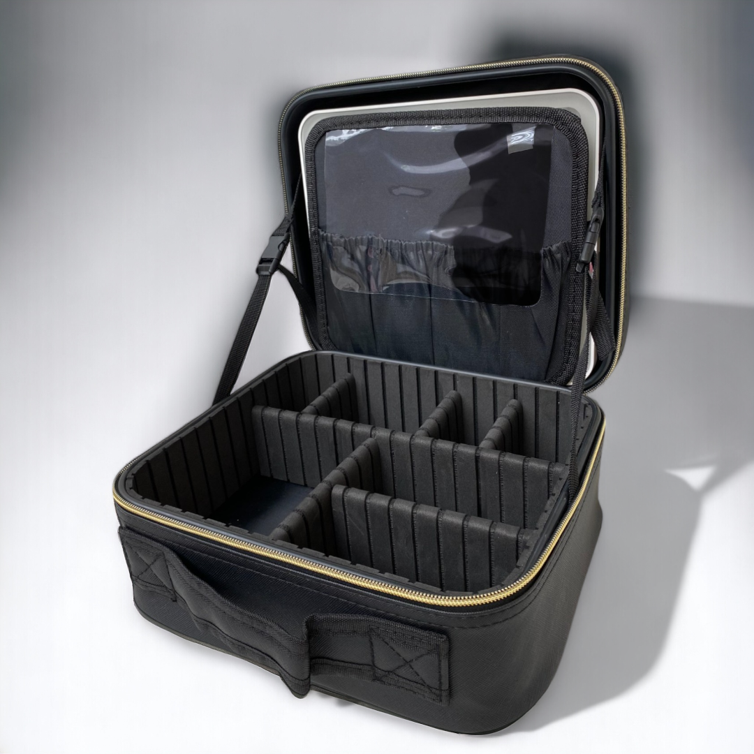 Travel Makeup Case with LED Mirror